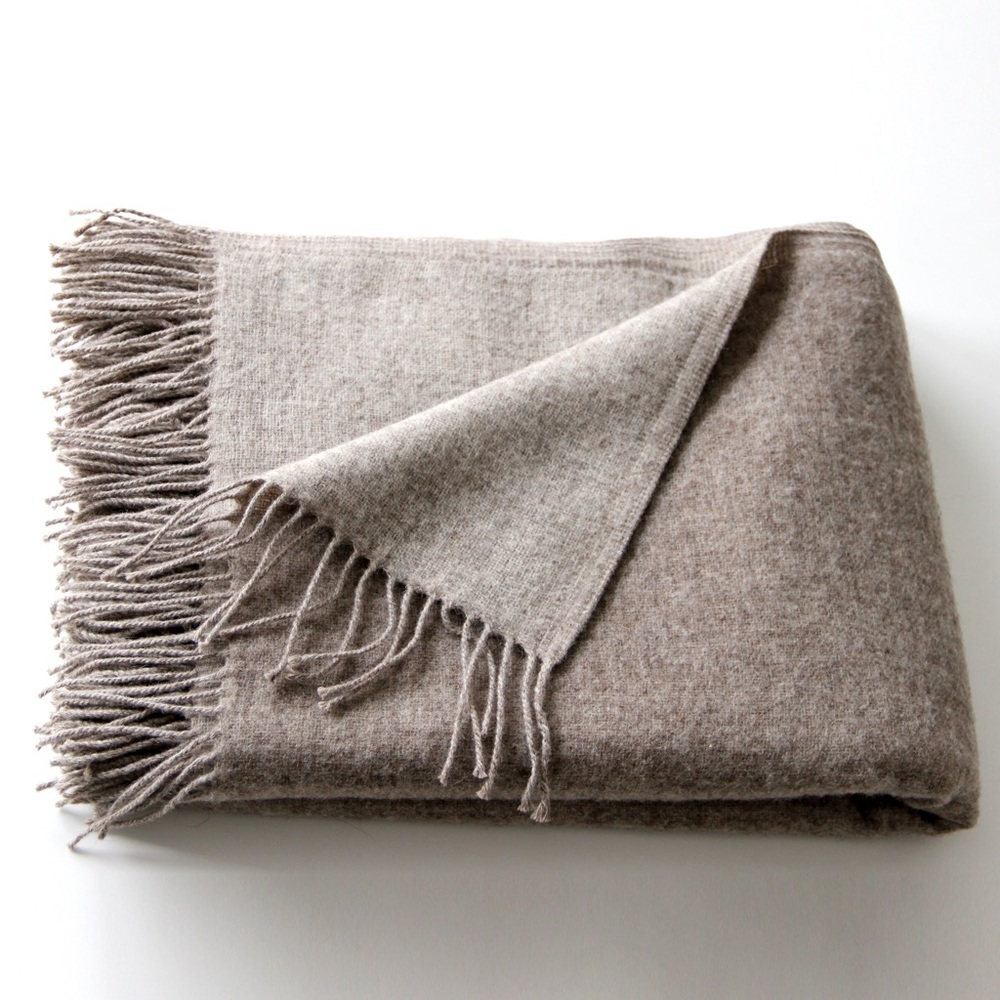 Pure Merino Wool Throw Blanket